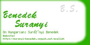 benedek suranyi business card